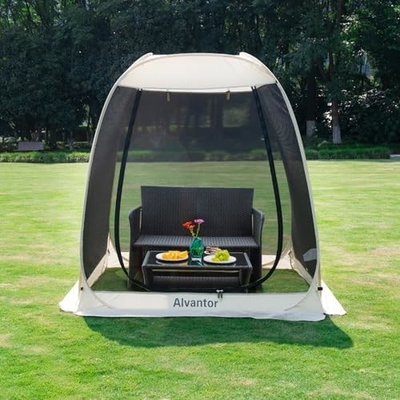 Alvantor Screen House Room Camping Tent Outdoor Canopy Pop Up Sun Shade รอบหกเหลี่ยม ห้องพักผ่อน ผนังไม่กันน้ํา 6'x6'