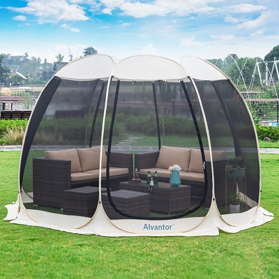 Alvantor Screen House Room Camping Tent Outdoor Canopy Pop Up Sun Shade รอบหกเหลี่ยม ห้องพักผ่อน ผนังไม่กันน้ํา 6'x6'