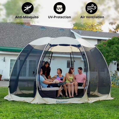 Alvantor Screen House Room Camping Tent Outdoor Canopy Pop Up Sun Shade รอบหกเหลี่ยม ห้องพักผ่อน ผนังไม่กันน้ํา 6'x6'