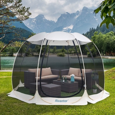 Alvantor Screen House Room Camping Tent Outdoor Canopy Pop Up Sun Shade รอบหกเหลี่ยม ห้องพักผ่อน ผนังไม่กันน้ํา 6'x6'