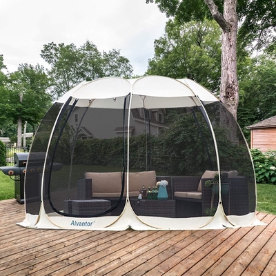 Alvantor Screen House Room Camping Tent Outdoor Canopy Pop Up Sun Shade รอบหกเหลี่ยม ห้องพักผ่อน ผนังไม่กันน้ํา 6'x6'