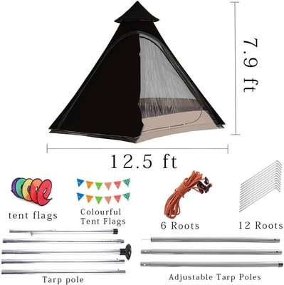 12'x10'x8'เท็นท์กัมปิ่งโดม 5-6 คน 4 ฤดูกาล เต็นท์กันน้ํากัน UV กันลม
