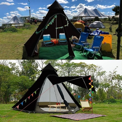 12'x10'x8'เท็นท์กัมปิ่งโดม 5-6 คน 4 ฤดูกาล เต็นท์กันน้ํากัน UV กันลม