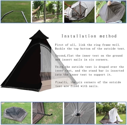 12'x10'x8'เท็นท์กัมปิ่งโดม 5-6 คน 4 ฤดูกาล เต็นท์กันน้ํากัน UV กันลม