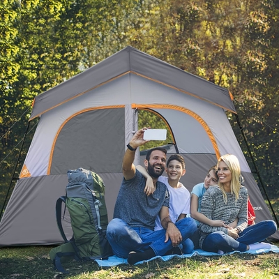 HIKERGARDEN 6 คนเต็นท์แคมป์ - พกพาง่ายตั้งเต็นท์ครอบครัวสําหรับค่าย
