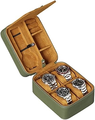 ROTHWELL 5 Watch Travel Case Storage Organizer สําหรับ 5 นาฬิกา