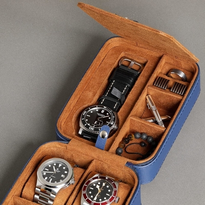 ROTHWELL 5 Watch Travel Case Storage Organizer สําหรับ 5 นาฬิกา
