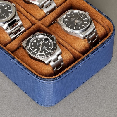 ROTHWELL 5 Watch Travel Case Storage Organizer สําหรับ 5 นาฬิกา