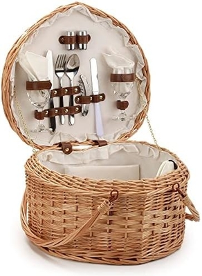 กระเป๋าสตางค์พิกนิคสําหรับ 2 คน พิกนิคทรงหัวใจ ข้างเปล่า เนื้อ Wicker ไม้ Willow กระเป๋าเป้กระเป๋าเป้กระเป๋าเป้กระเป๋าเป้กระเป๋าเป้กระเป๋าเป้กระเป๋าเป้กระเป๋าเป้กระเป๋า