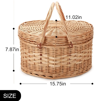 กระเป๋าสตางค์พิกนิคสําหรับ 2 คน พิกนิคทรงหัวใจ ข้างเปล่า เนื้อ Wicker ไม้ Willow กระเป๋าเป้กระเป๋าเป้กระเป๋าเป้กระเป๋าเป้กระเป๋าเป้กระเป๋าเป้กระเป๋าเป้กระเป๋าเป้กระเป๋า