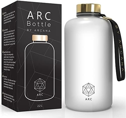 ARCANA Arc กระป๋องน้ําที่มีเวลา - กระป๋องน้ําแรงจูงใจที่มีเวลาที่จะดื่ม - พลาสติก Frosted ฟรี BPA