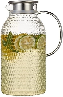 กระปุกแก้วคาราฟู พร้อมฝา กระปุกน้ําทนความร้อน 68Oz สําหรับน้ําร้อน/เย็น ชาน้ําแข็ง และน้ําผลไม้