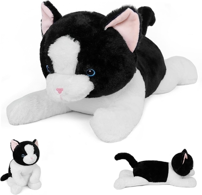 27 นิ้ว แมว หนักสัตว์เต็มตัว, Cuddly หนักแมว Plush หมอนยักษ์ Plushie ของขวัญที่เหมาะสมสําหรับผู้ใหญ่และเด็ก