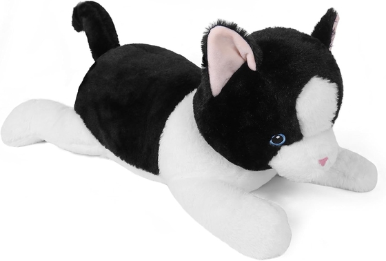 27 นิ้ว แมว หนักสัตว์เต็มตัว, Cuddly หนักแมว Plush หมอนยักษ์ Plushie ของขวัญที่เหมาะสมสําหรับผู้ใหญ่และเด็ก