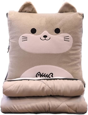 ผ้าห่มและหมอนเดินทาง - Premium Soft 2 in 1 ผ้าห่มเครื่องบิน พร้อมหมอนกระเป๋าอ่อน