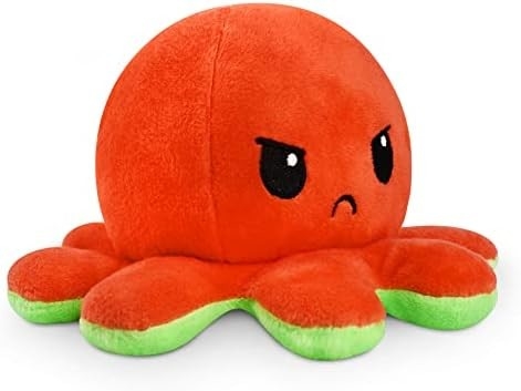 TeeTurtle - The Original Reversible Octopus Plushie - รัก + ความเกลียดชัง - สัตว์ที่เต็มไปด้วยสัญชาตญาณที่น่ารัก