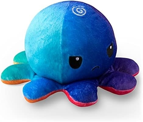 TeeTurtle - The Original Reversible Octopus Plushie - รัก + ความเกลียดชัง - สัตว์ที่เต็มไปด้วยสัญชาตญาณที่น่ารัก