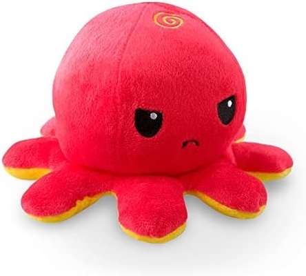 TeeTurtle - The Original Reversible Octopus Plushie - รัก + ความเกลียดชัง - สัตว์ที่เต็มไปด้วยสัญชาตญาณที่น่ารัก