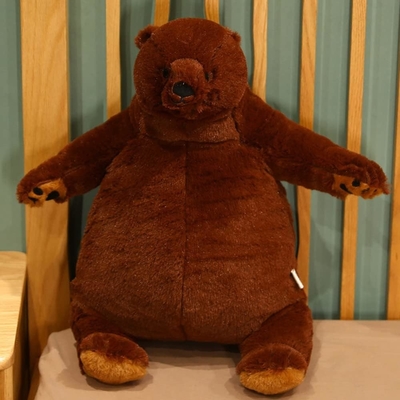 23.6in ดาร์คบราวน์ เท็ดดี้เบียร์ เพลช ทอยส์ซิมูเลอร์ Djungelskog เท็ดดี้เบียร์ stuffed สัตว์ตุ๊กตาบ้าน