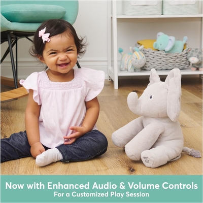 GUND Baby Animated Flappy The Elephant Plush, เพลงสัตว์ที่เต็มไปด้วยของเล่นสําหรับเด็กอายุ 0 ปีขึ้นไป สีเทา 12 นิ้ว