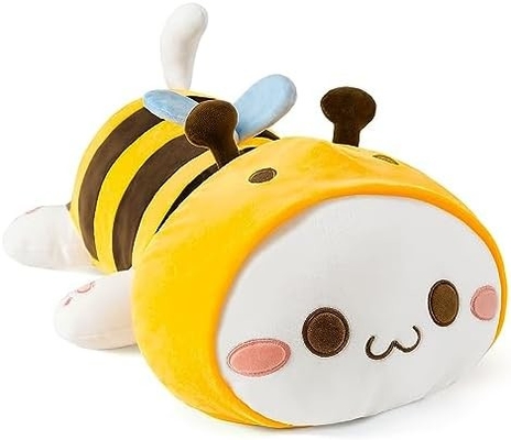 Onsoyours Cute Kitten Plush Toy 25.5&quot; stuffed Animal Pet Kitty Soft Anime Cat Large Plush Pillow for Kids (สีขาว A, 25.5