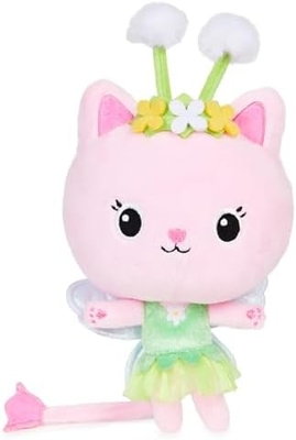 Gabby's Dollhouse, 7 นิ้ว Kitty Fairy Purr-ific ของเล่น Plush, ของเล่นเด็กสําหรับอายุ 3 ปีขึ้นไป