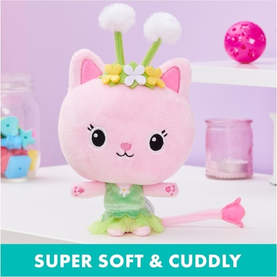 Gabby's Dollhouse, 7 นิ้ว Kitty Fairy Purr-ific ของเล่น Plush, ของเล่นเด็กสําหรับอายุ 3 ปีขึ้นไป