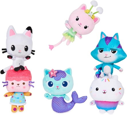 Gabby's Dollhouse, 7 นิ้ว Kitty Fairy Purr-ific ของเล่น Plush, ของเล่นเด็กสําหรับอายุ 3 ปีขึ้นไป
