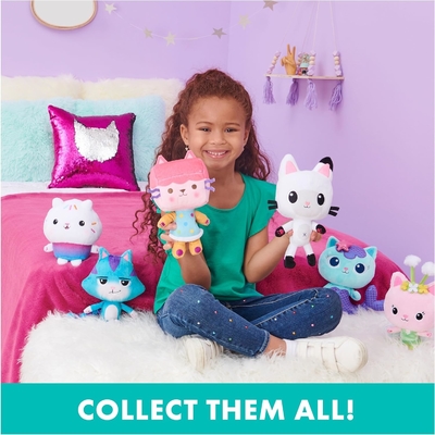 Gabby's Dollhouse, 7 นิ้ว Kitty Fairy Purr-ific ของเล่น Plush, ของเล่นเด็กสําหรับอายุ 3 ปีขึ้นไป