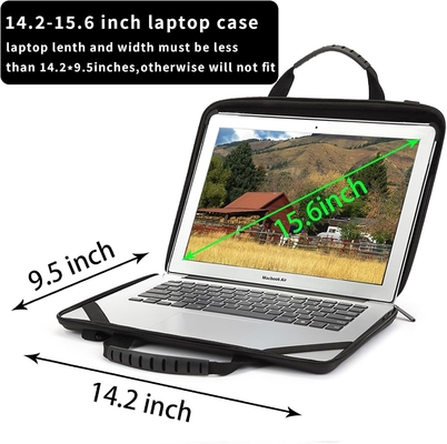 BUG 14.2-15.6 นิ้ว Laptop Case หนังแข็ง กระเป๋าปกป้อง Laptop การดําเนินงาน Case กับยืนสําหรับการระบายความร้อน
