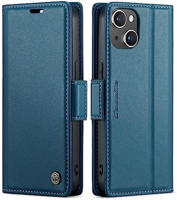 QLTYPRI Wallet Cover สําหรับ iPhone 13/14 ตัวถือสล็อตบัตรเครดิต [ปิด RFID] เพื่อป้องกันกระแทกของชุดโทรศัพท์