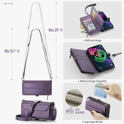กล่องไอโฟน 13 กระเป๋าธนบัตร 7 ใบ แขนข้อมือผิวหนัง