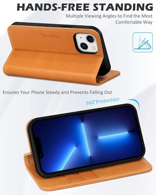 เคสพับกระเป๋าสตางค์หนัง ปิดแม่เหล็ก RFID ปิดสล็อตการ์ด