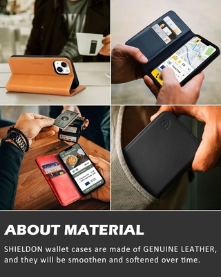 เคสพับกระเป๋าสตางค์หนัง ปิดแม่เหล็ก RFID ปิดสล็อตการ์ด