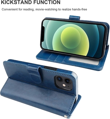 เหมาะกับ iPhone 12/Pro กระเป๋าเป้กระเป๋าเป้กระเป๋าถือบัตร PU สแตนด์หนังกันกระแทกสายแขน clamshell 6.1 นิ้ว