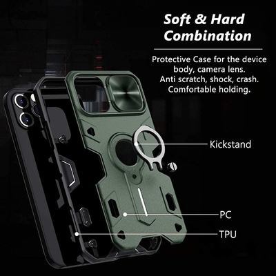 iPhone 12 Pro Max Case พร้อมครอบกล้องและกิ๊กสแตนด์