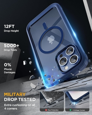 แม็กเนติกสําหรับ iPhone 12 Pro Max Case ครบร่างกาย รวมกันจอกระจกและกันกล้อง