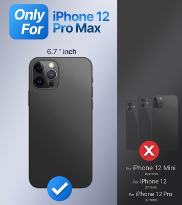 ปรางขึ้นสําหรับ iPhone 12 Pro Max Case ด้วยสแตนด์ โทรศัพท์ Case Clear กับตัวถือแหวนคู่ [ปรับและพับได้]