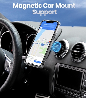 ปรางขึ้นสําหรับ iPhone 12 Pro Max Case ด้วยสแตนด์ โทรศัพท์ Case Clear กับตัวถือแหวนคู่ [ปรับและพับได้]