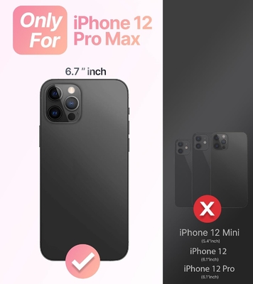 กรอบ iPhone 12 Pro Max แหวน, ลายน้ํามัน ดอกไม้สีสัน retro ดอกไม้น่ารัก รอบคลุมคลื่นทรงกลม