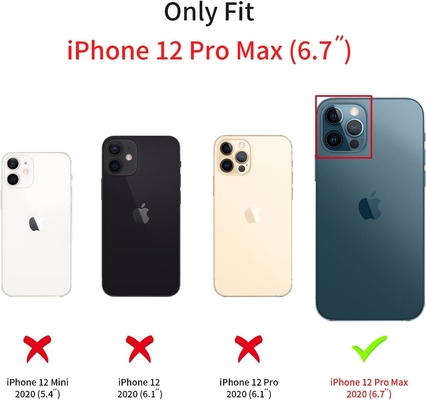 iPhone 12 Pro Max โครงการกระเป๋ากระเป๋าโปร่งใส มีกระดาษกระจ่างกระจ่างกระจ่าง