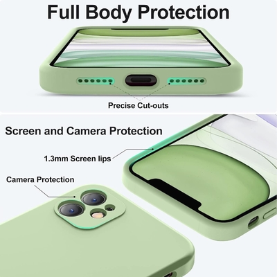 รองรับกับ iPhone 11 Case, ซิลิโคนเหลวที่ปรับปรุงขึ้นกับ [ขอบสี่เหลี่ยม] [ผนังไมโครไฟเบอร์อ่อนแอต่อต้านรอยขีดข่วน]