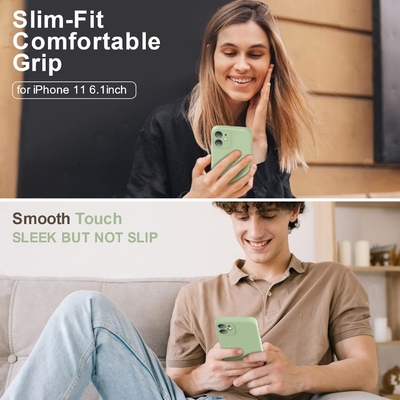 รองรับกับ iPhone 11 Case, ซิลิโคนเหลวที่ปรับปรุงขึ้นกับ [ขอบสี่เหลี่ยม] [ผนังไมโครไฟเบอร์อ่อนแอต่อต้านรอยขีดข่วน]