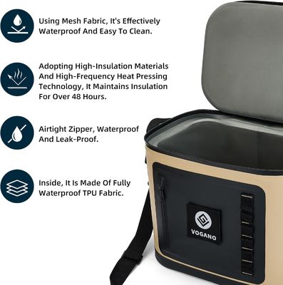 กระเป๋าเก็บความเย็นกันน้ำสำหรับหลายสถานการณ์ โครงสร้าง TPU กันน้ำรั่ว เก็บความเย็นได้ 24 ชั่วโมง และสายสะพายปรับได้สบายสำหรับการใช้งานที่หลากหลาย