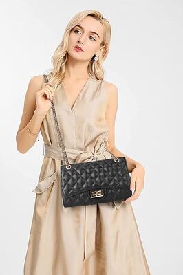 กระเป๋าสตางค์ Crossbody สําหรับผู้หญิง กระเป๋าสตางค์ไหล่แฟชั่นผู้หญิงที่มีโซ่ กระเป๋าสตางค์ผู้ออกแบบ