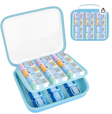 ชุดกล่องเสียง 4 ชิ้น, เฉพาะกล่อง | ฝาใสและเปลือก EVA จัดระเบียบชุดฟิกเกอร์แบบกล่องหลายชุดสำหรับการจัดแสดงและการเดินทาง