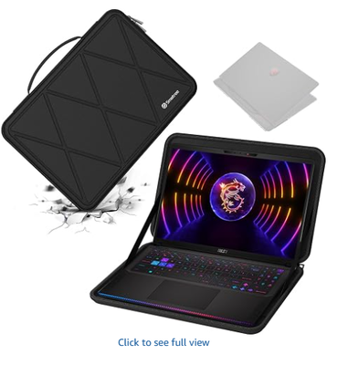 เคสแข็ง EVA กันกระแทกสำหรับ MSI Raider GE68 HX 14V ขนาด 16 นิ้ว | ใช้ได้กับ MSI Raider GE68 HX 14V ขนาด 16 นิ้ว, MSI Vector 16 HX A14V/A13V, กระเป๋าโน้ตบุ๊กกันกระแทก