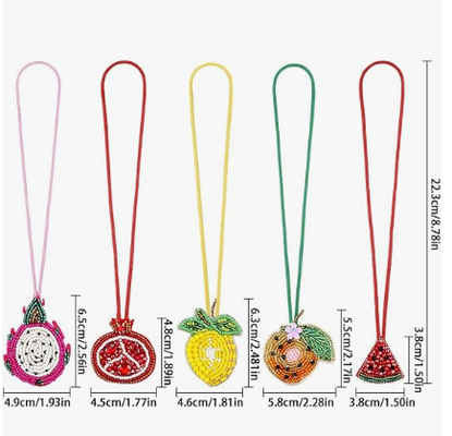 5PCS แพทช์กระเป๋าข้อมูลอากาศ กระเป๋าสตางค์ผลไม้ กระเป๋าสตางค์สําหรับกระเป๋าสตางค์กุญแจฤดูร้อน