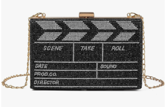 กระเป๋าสะพายข้างสไตล์เรโทรสำหรับผู้หญิง กระเป๋าคลัทช์ออกงานที่ไม่เหมือนใคร ประดับพลอยเทียมสำหรับผู้หญิง