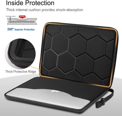 กันน้ํา EVA Laptop Sleeve 13 นิ้ว กล่องป้องกันด้วยพื้นผิวพอลิเอสเตอร์ 1680d ทนทานสําหรับการขนที่ปลอดภัย
